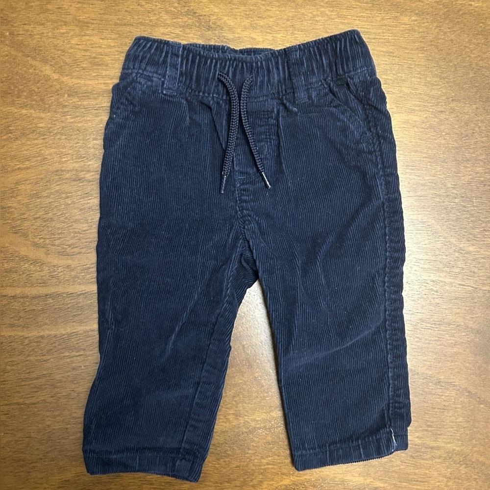 Old Navy Baby Dark Blue Textured Pants Size 0-3‎ Months (0258)
